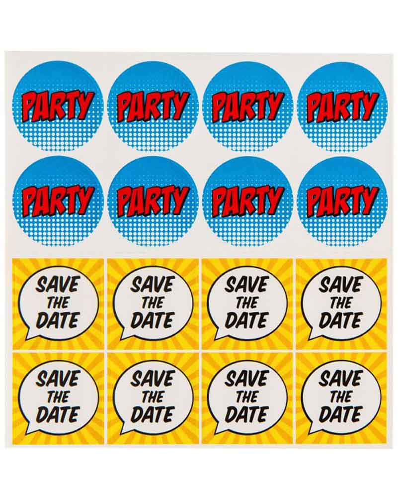 Superhero Large Invitations Pack of 8 - Image 3