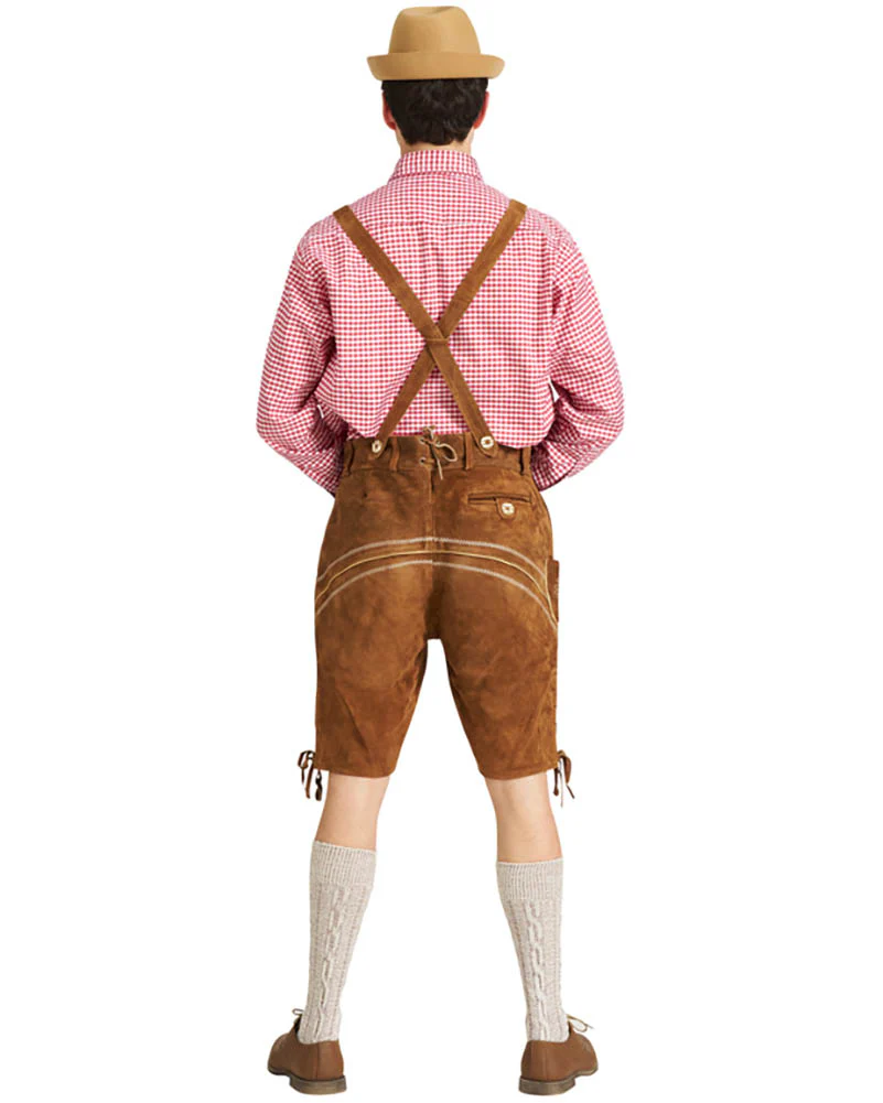 Sven Authentic Oktoberfest Leather Lederhosen Mens Costume - Image 2