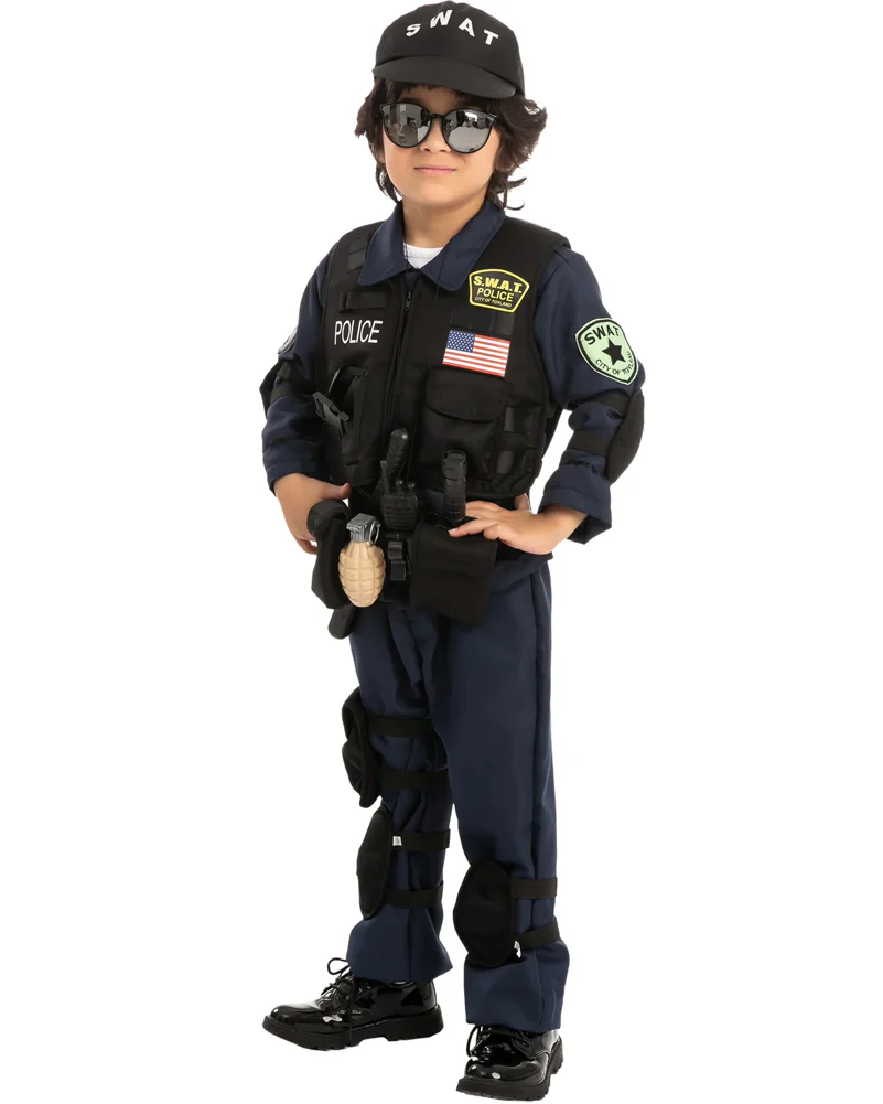SWAT Police Officer Complete Kids Costume - Image 3
