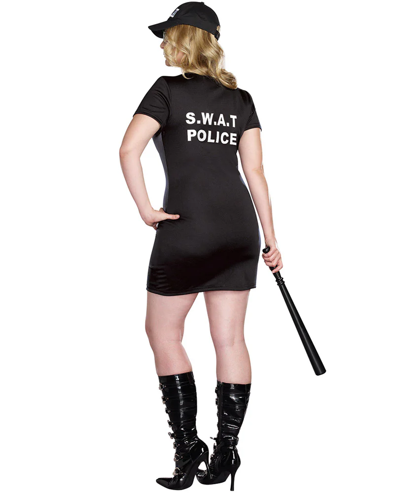 Swat Police Womens Plus Size Costume - Image 2