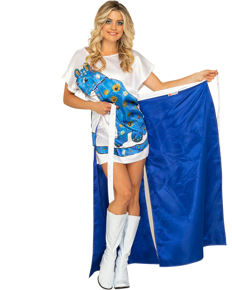Swedish Superstar Complete Deluxe Blue Cat Plus Size Womens Costume - Image 7