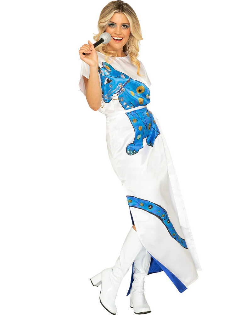 Swedish Superstar Complete Deluxe Blue Cat Womens Costume - Image 2