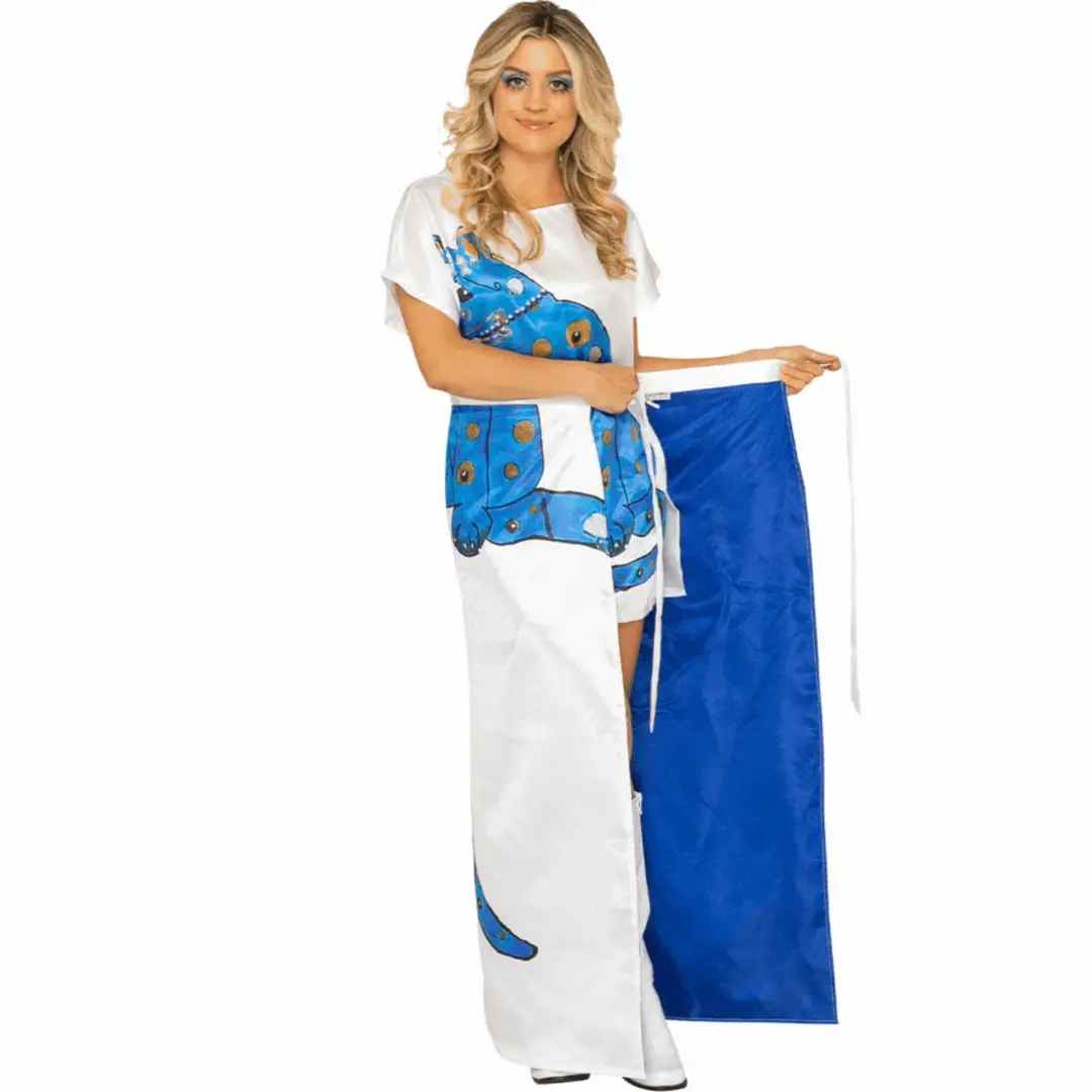 Swedish Superstar Complete Deluxe Blue Cat Womens Costume - Image 4