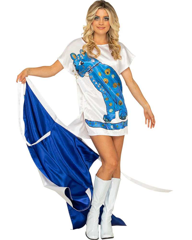 Swedish Superstar Complete Deluxe Blue Cat Womens Costume - Image 9