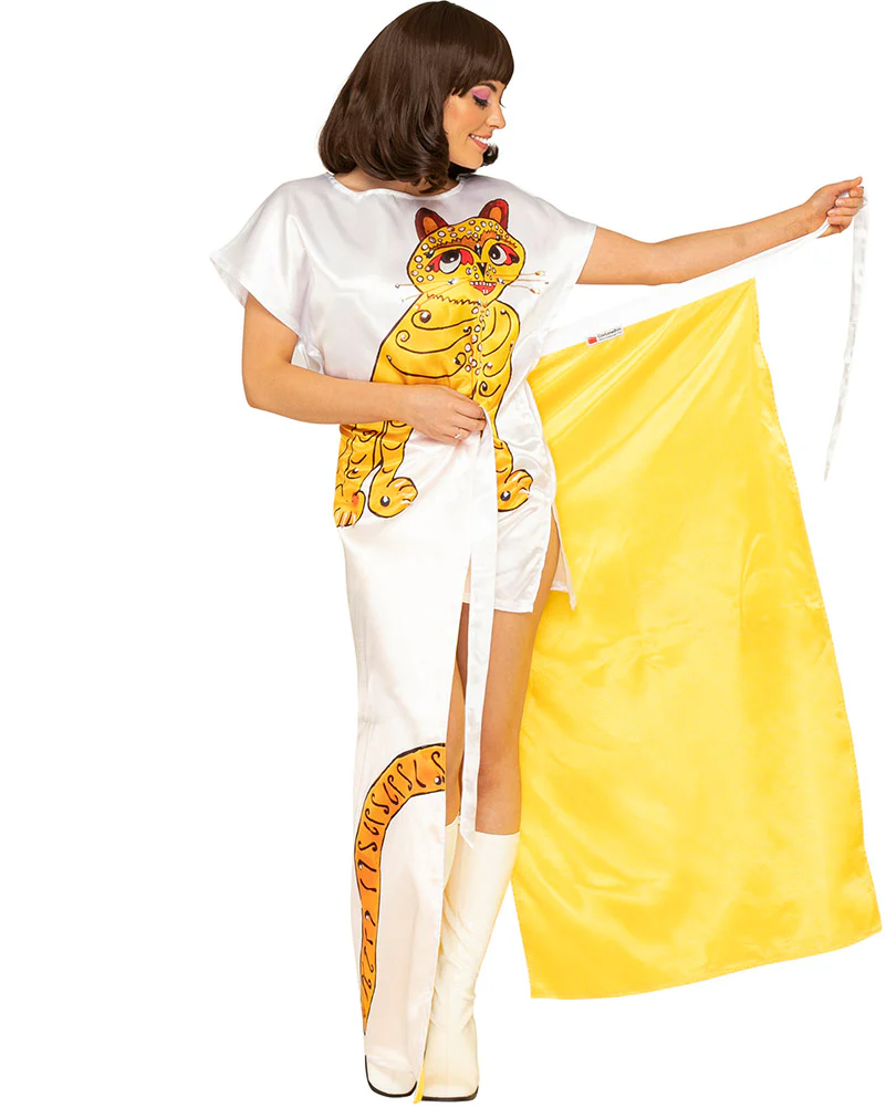 Swedish Superstar Complete Deluxe Yellow Cat Plus Size Womens Costume - Image 8