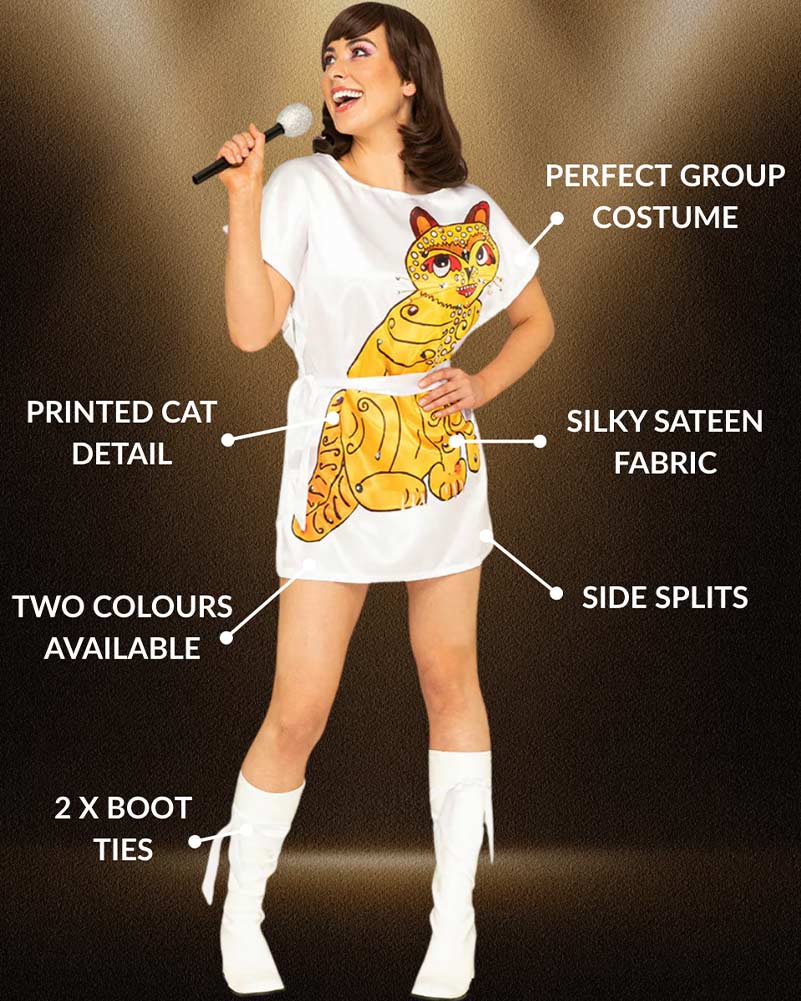 Swedish Superstar Yellow Cat Plus Size Womens Tunic - Image 2