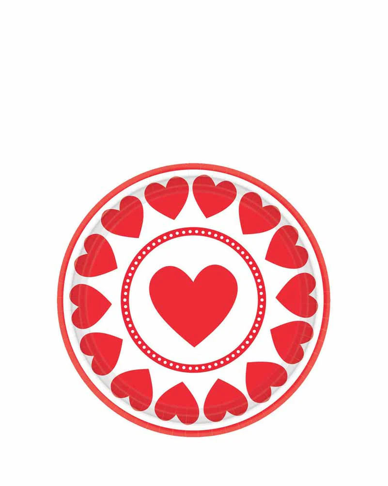 Sweet Love 18cm Plates Pack of 8 - Image 2