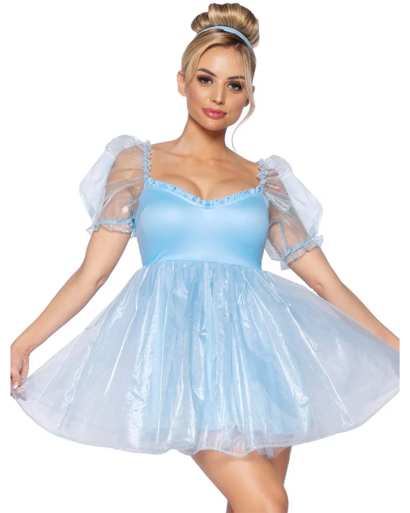 Sweetheart Babydoll Blue Womens Costume - Image 2