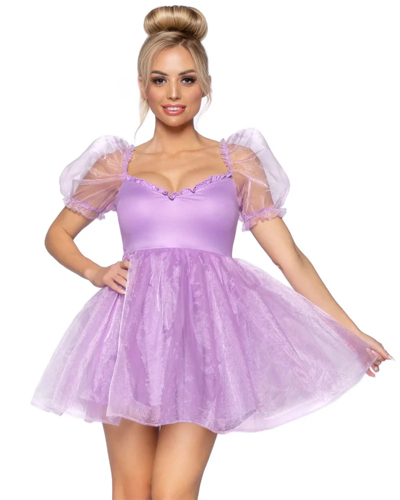 Sweetheart Babydoll Lavender Womens Costume - Image 2