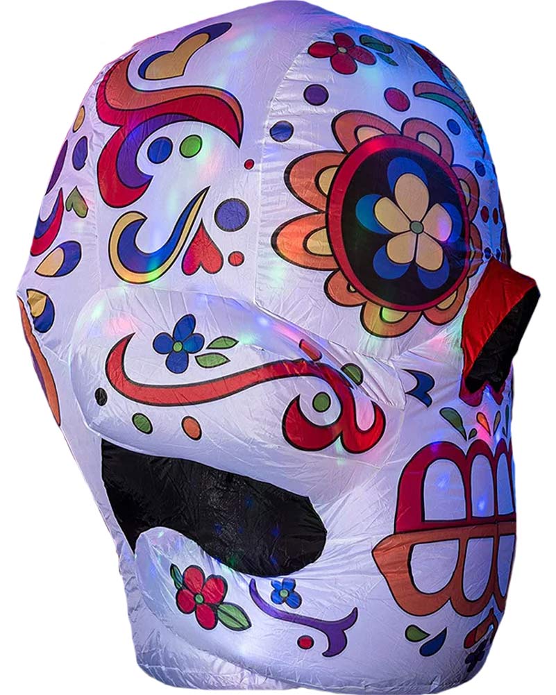 Tall Day of The Dead Calavera Lawn Inflatable 1.2m - Image 2