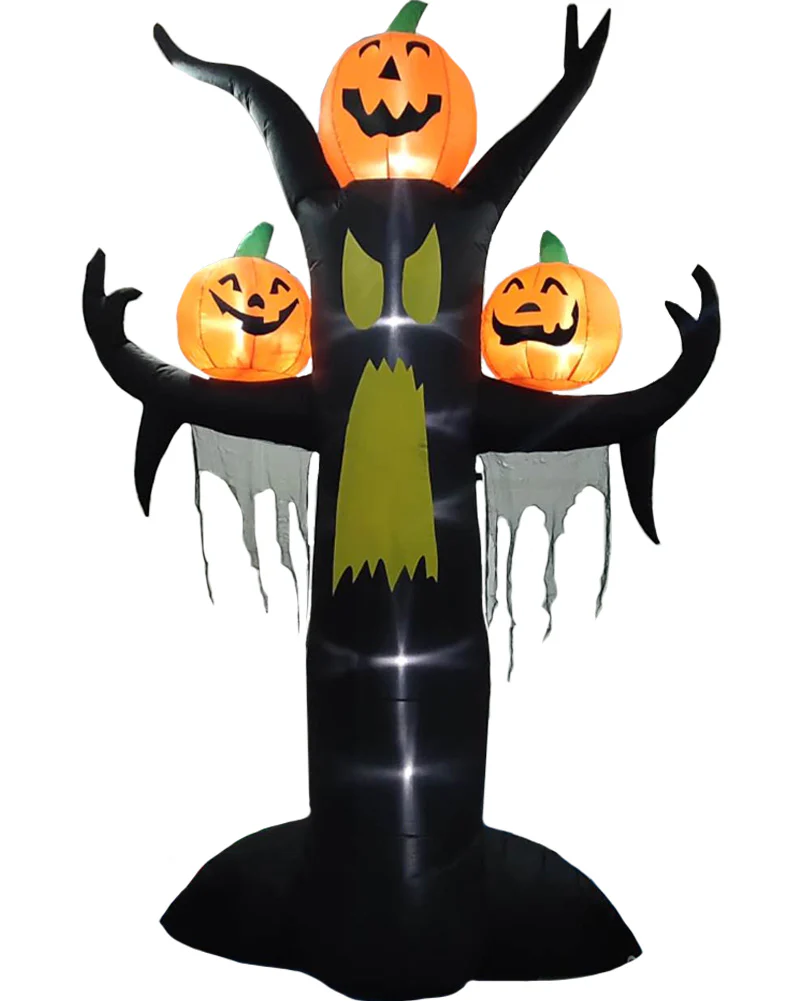 Tall Dead Spooky Tree with Pumpkins Lawn Inflatable 3m - Image 2