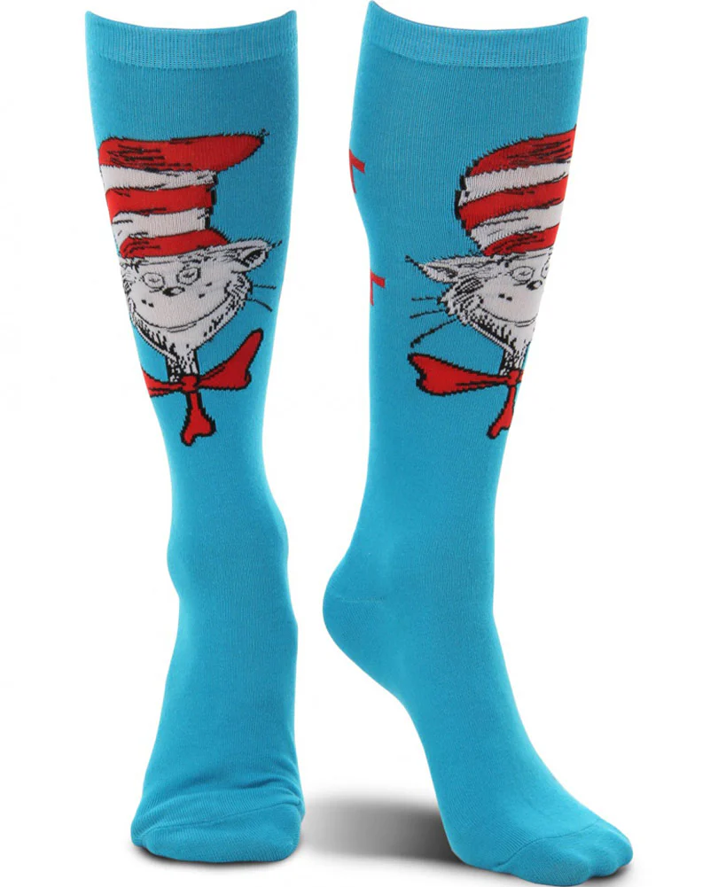 The Cat In The Hat Paws Knee High Costume Socks