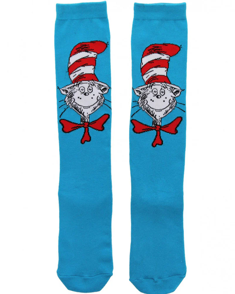 The Cat In The Hat Paws Knee High Costume Socks - Image 3
