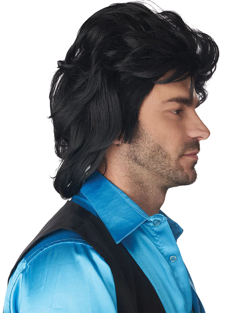 The Full House Black Mullet Wig - Image 3