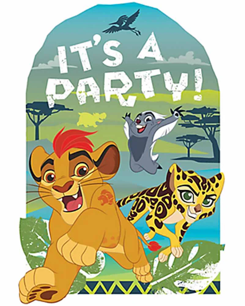 Disney The Lion Guard Party Invitations Pack of 8