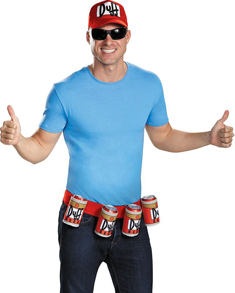 The Simpsons Duffman Adult Hat and Belt Kit