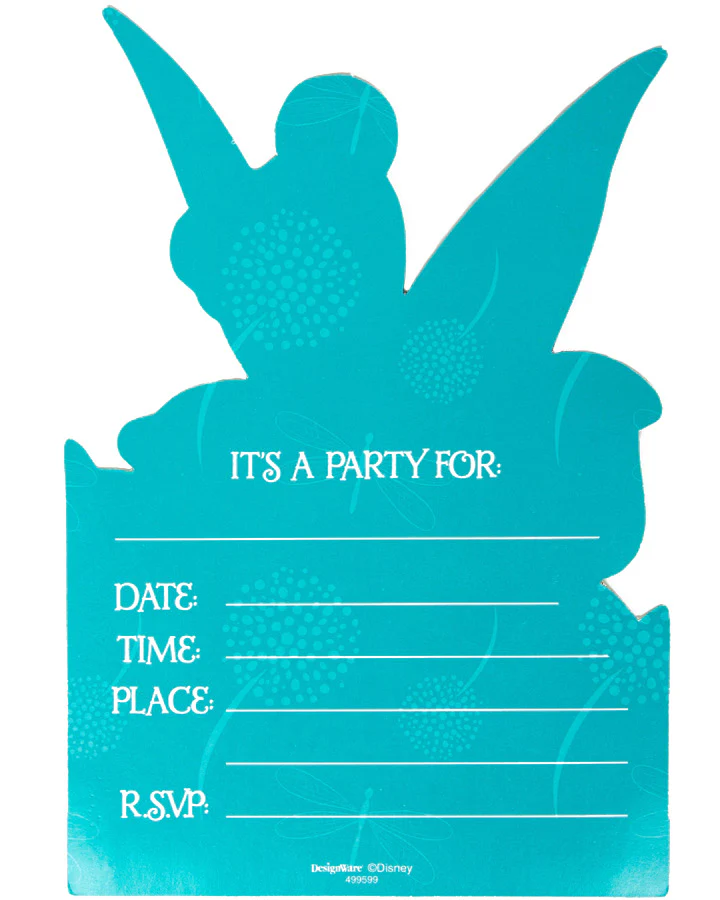 Tinkerbell Party Invitations Pack of 8