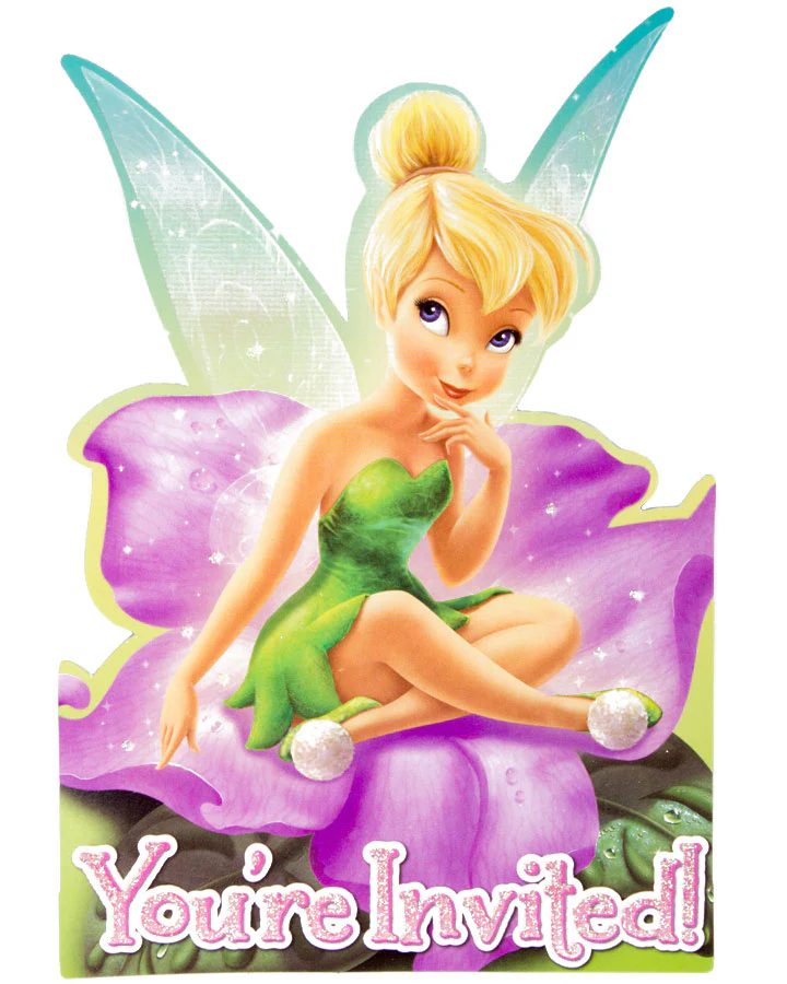 Tinkerbell Party Invitations Pack of 8 - Image 3