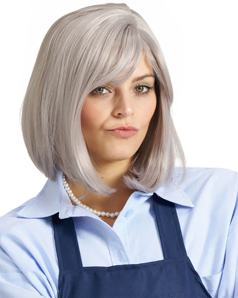 Toity Shop Lady Deluxe Short Grey Wig - Image 5