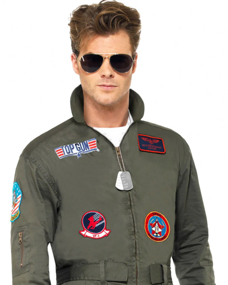 Top Gun Jumpsuit Deluxe Mens Costume - Image 2