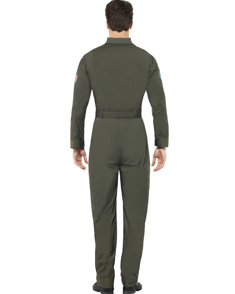 Top Gun Jumpsuit Deluxe Mens Costume - Image 6