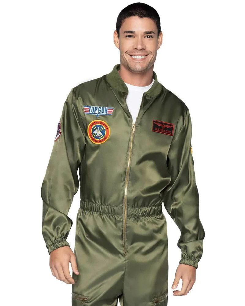 Top Gun Parachute Flight Suit Mens Costume - Image 3