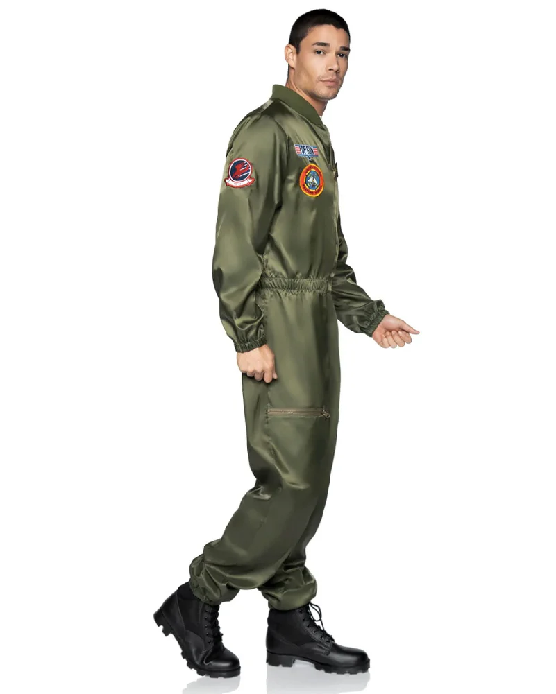 Top Gun Parachute Flight Suit Mens Costume - Image 4