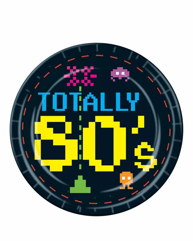 Totally 80s 23cm Party Plates Pack of 8
