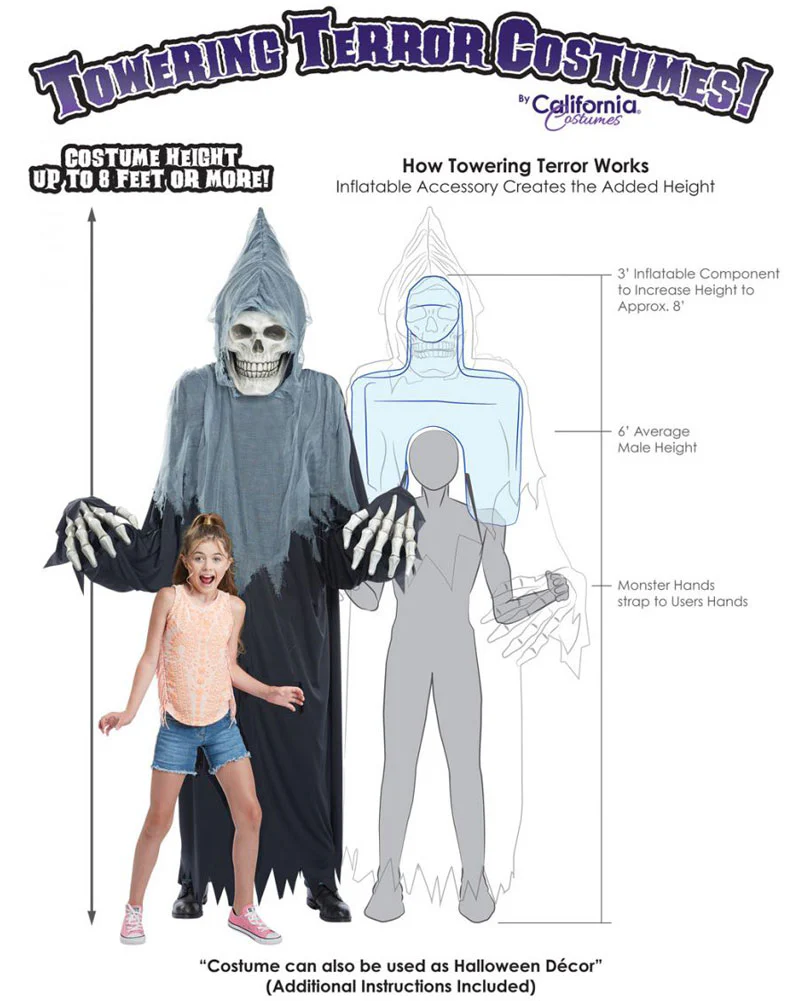 Towering Terror Reaper Mens Costume or Hanging Prop 6m - Image 2