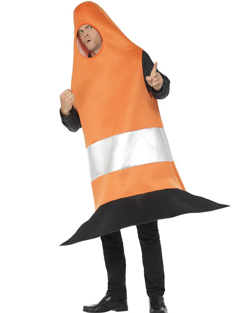 Traffic Cone Mens Costume - Image 3