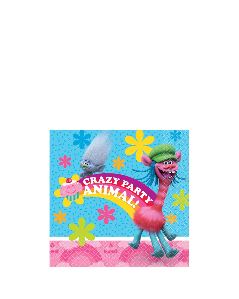 Trolls Beverage Napkins Pack of 16 - Image 2