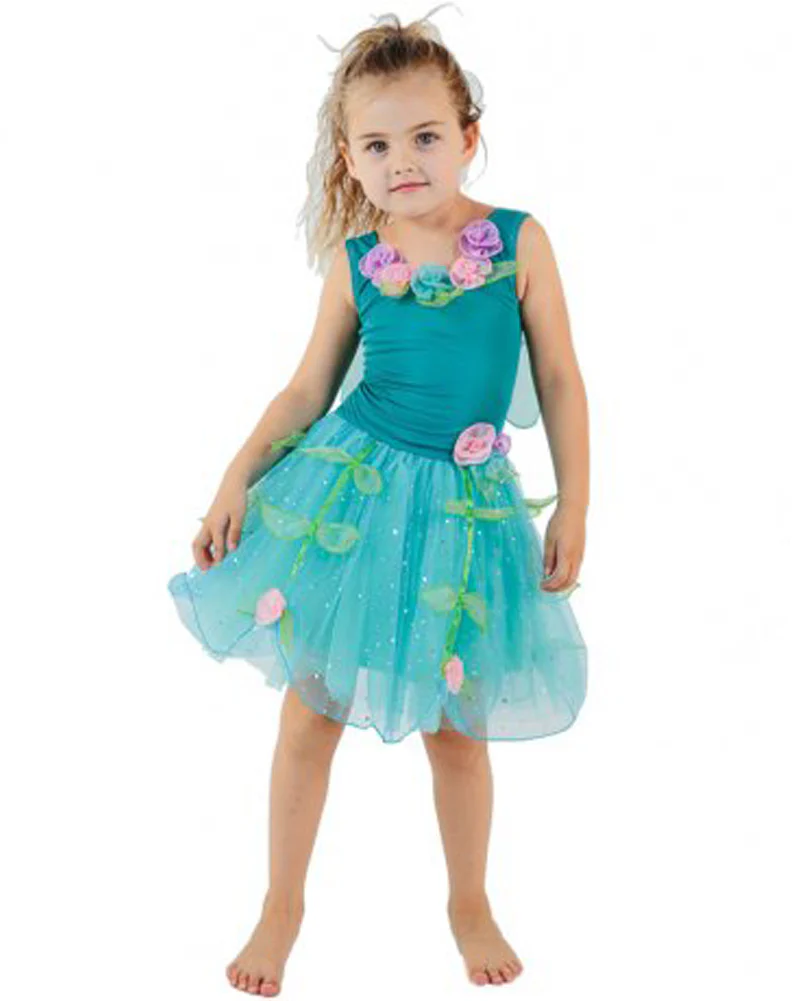 Faraway Fairy Turquoise Dress Girls Book Week Costume