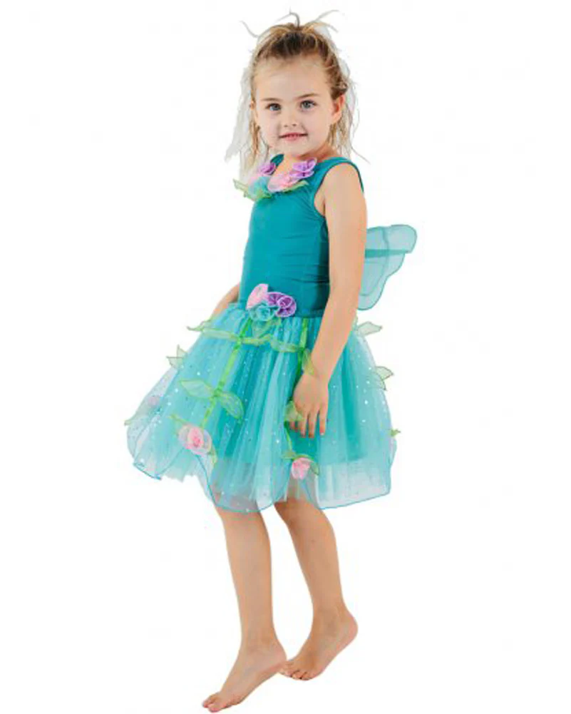 Faraway Fairy Turquoise Dress Girls Book Week Costume - Image 2