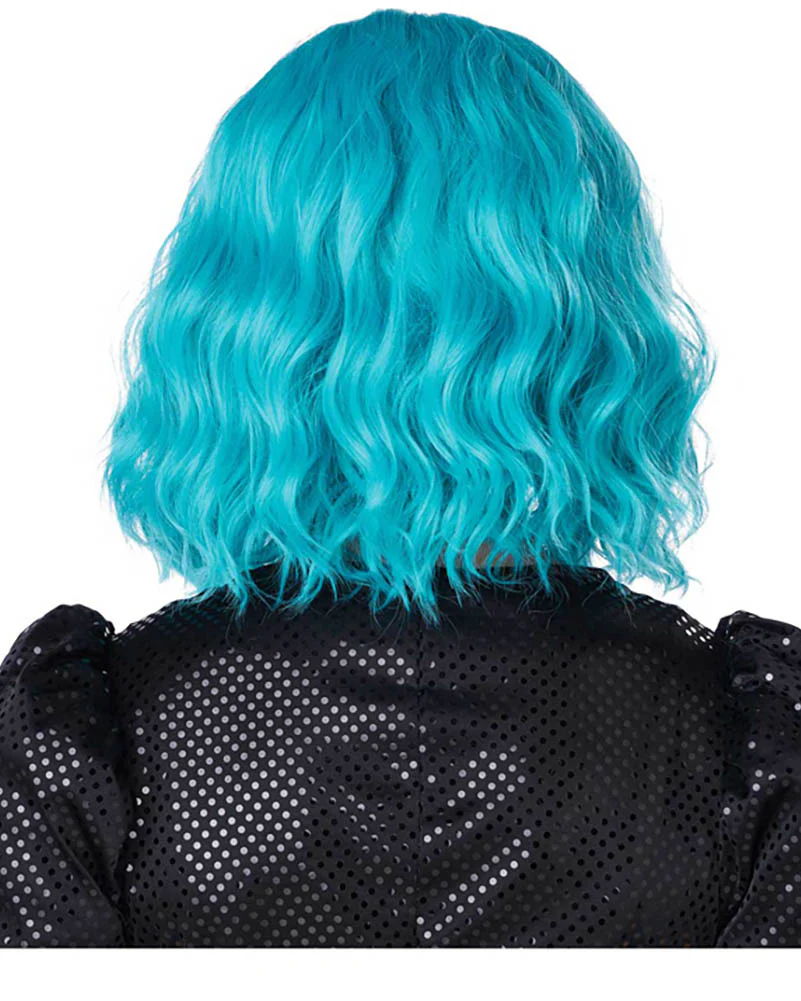 Turquoise Wavy Bob Wig - Image 2