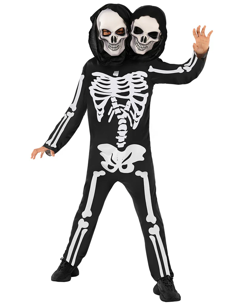 Two Headed Skeleton Boys Costume - Image 3