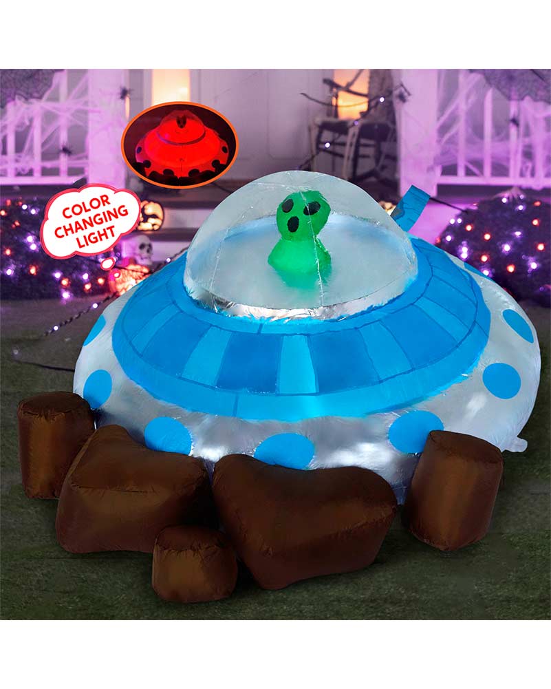 UFO with Alien LED Lawn Inflatable 1.5m - Image 7
