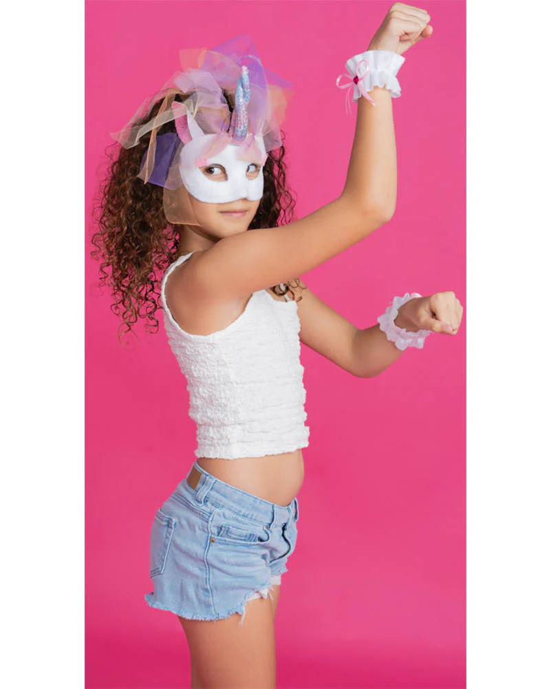 Unicorn Animal Mask and Wrist Cuffs Set - Image 2