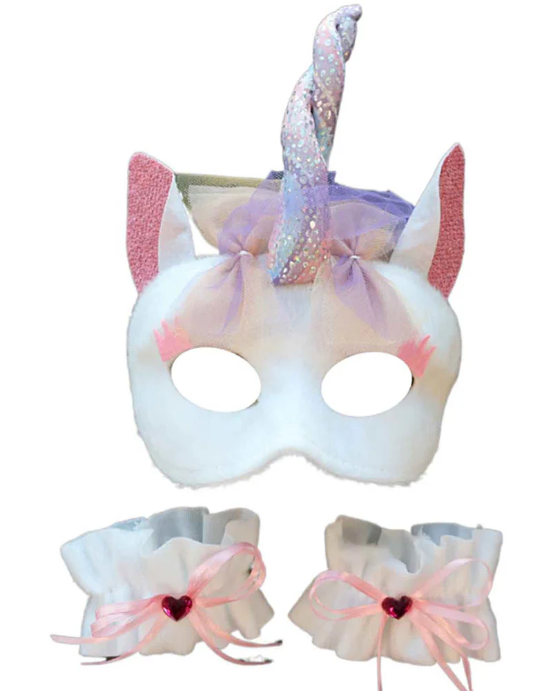 Unicorn Animal Mask and Wrist Cuffs Set - Image 4