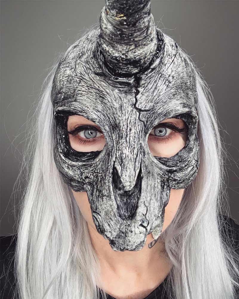 Unicorn Skull Half Mask - Image 2