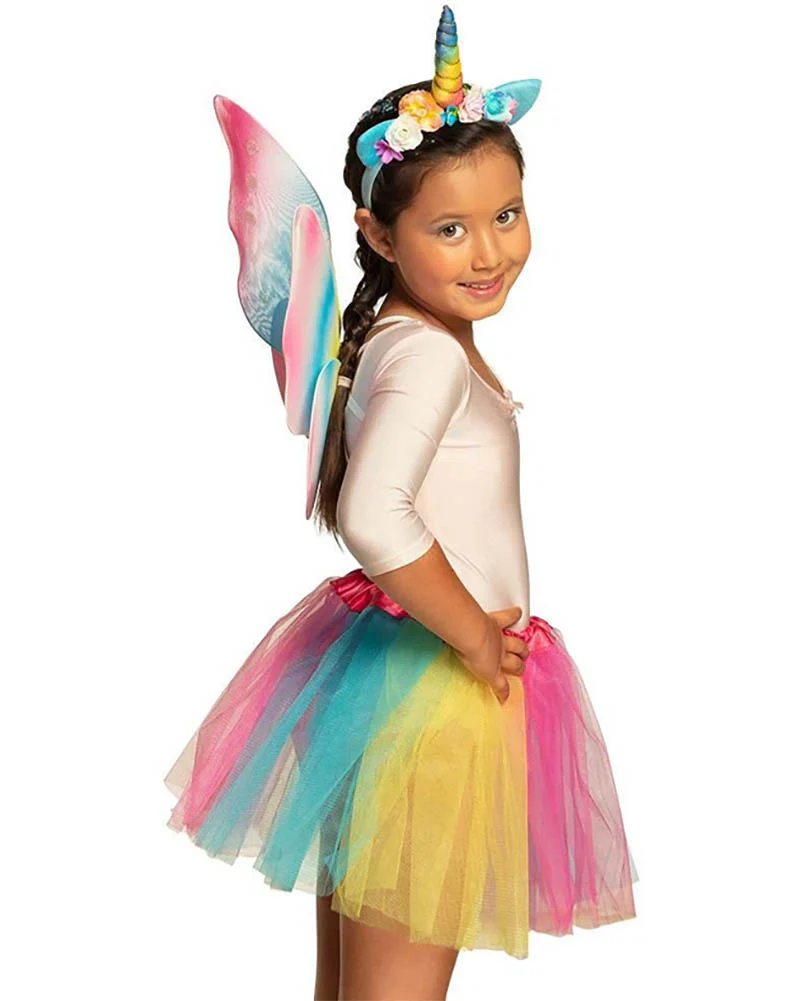 Unicorn Fairy Tutu Wings and Tiara Set - Image 2