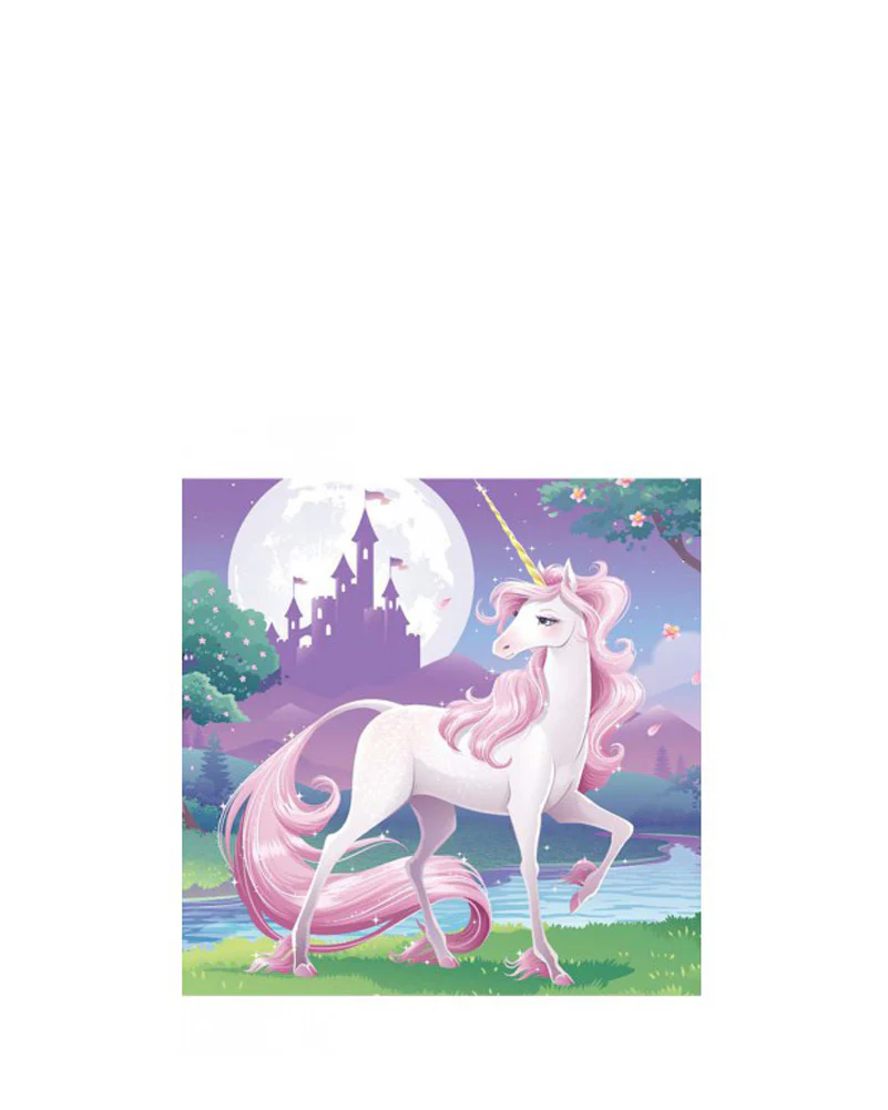 Unicorn Fantasy Beverage Napkins Pack of 16
