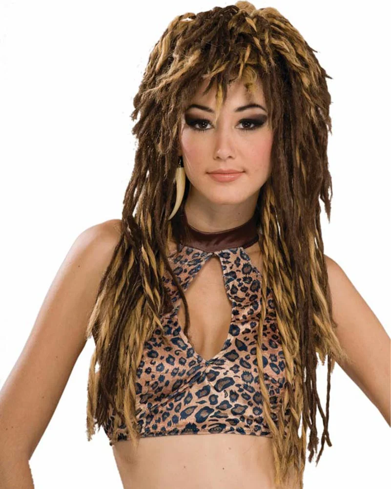 Untamed Cave Woman Long Brown Wig
