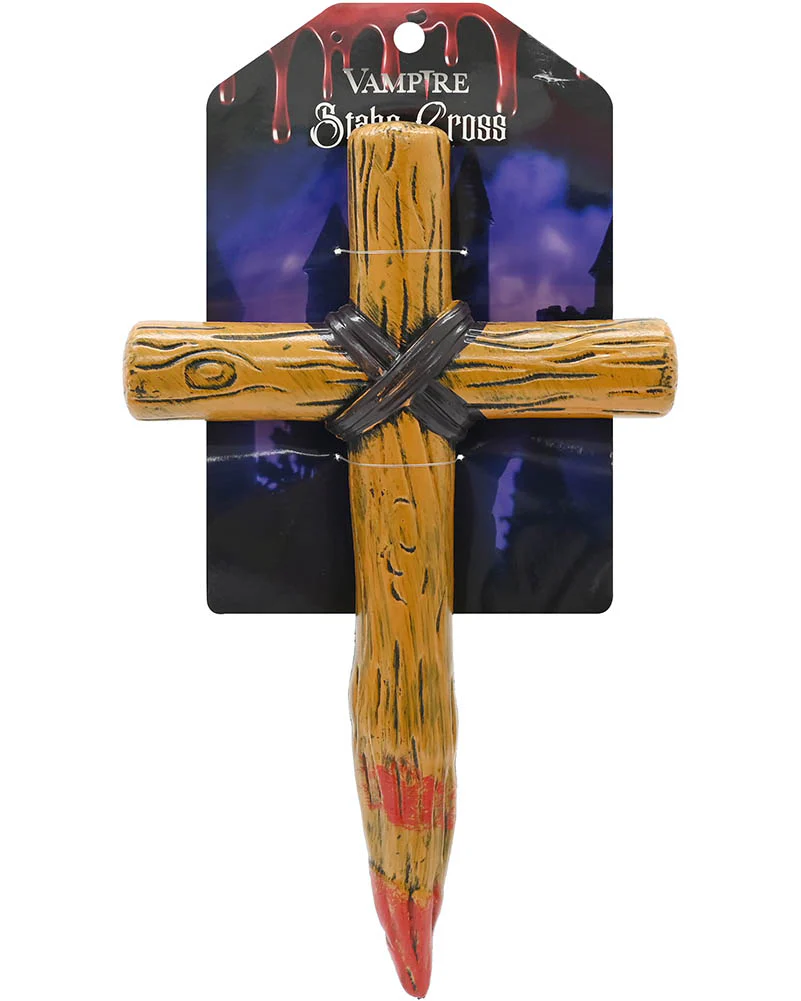 Vampire Stake Cross Plastic Prop 25cm - Image 2
