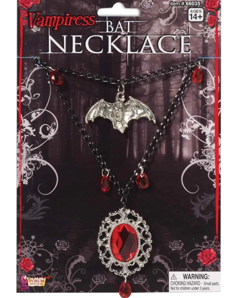Vampiress Bat Necklace
