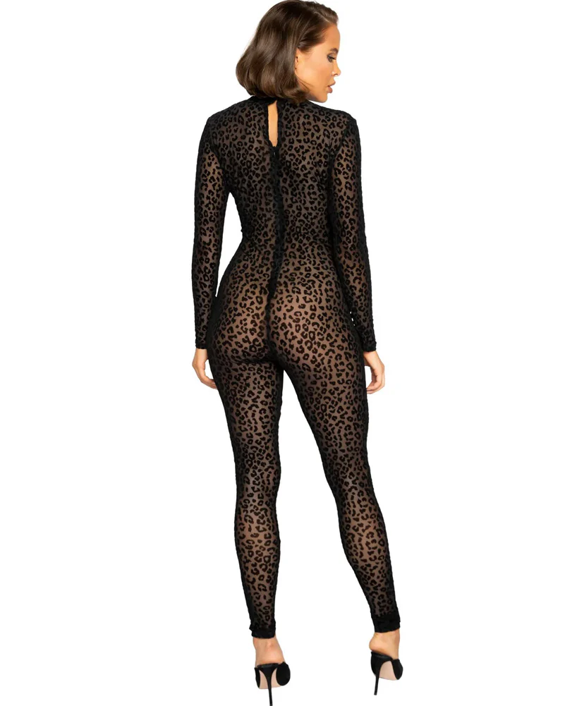 Velvet Leopard Bodysuit Womens Costume - Image 2