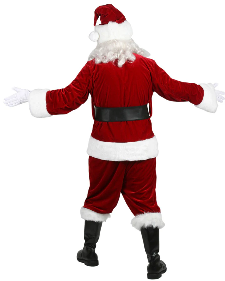 Velvet Santa Suit Mens Plus Size Christmas Costume - Image 2