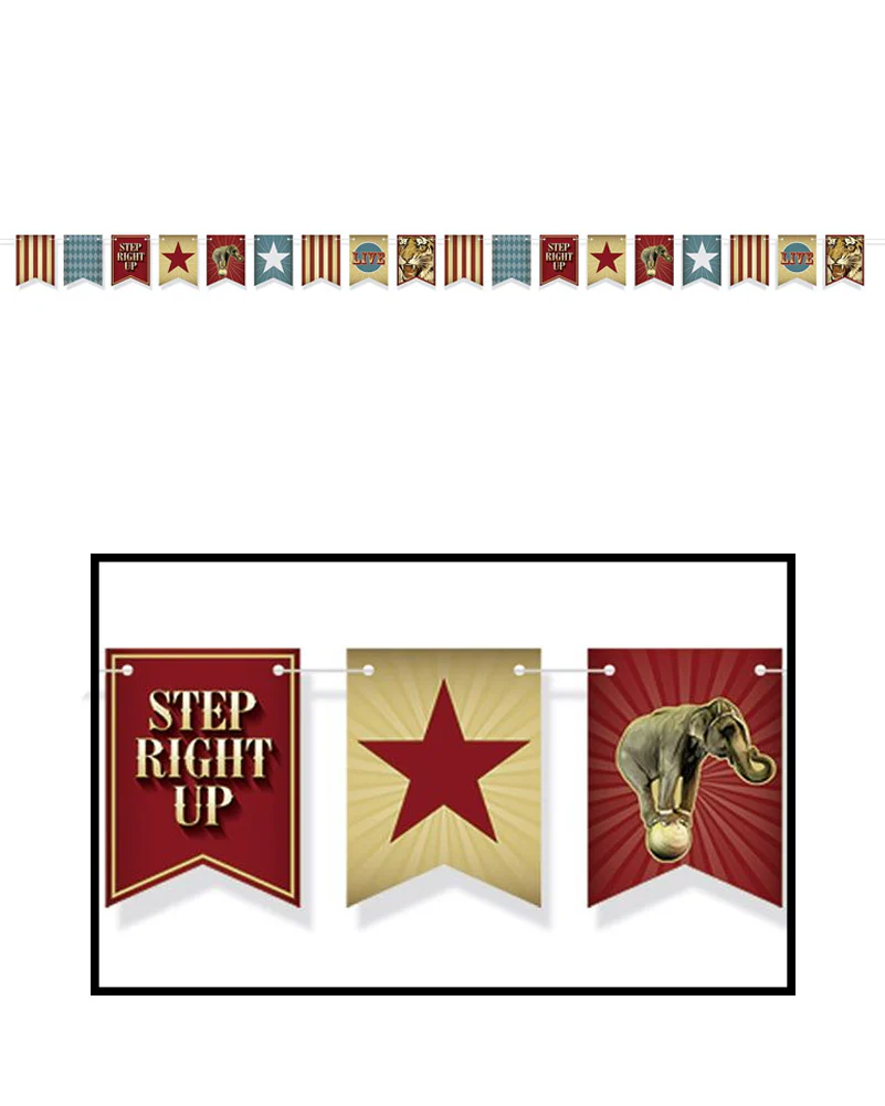 Vintage Circus Flag Banner 3.6m