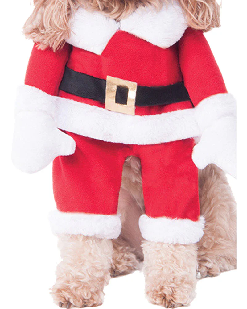 Walking Santa Deluxe Pet Christmas Costume - Image 3