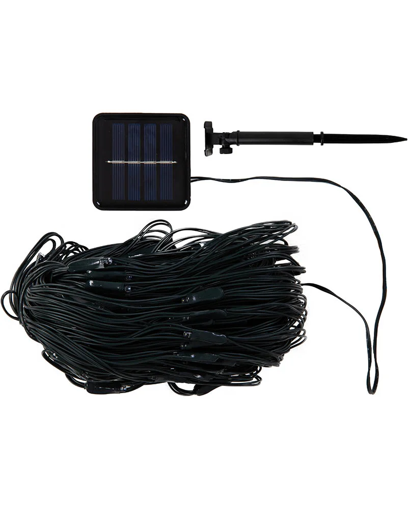 Warm White 250 Piece Solar LED Net Lights 1.3m - Image 4