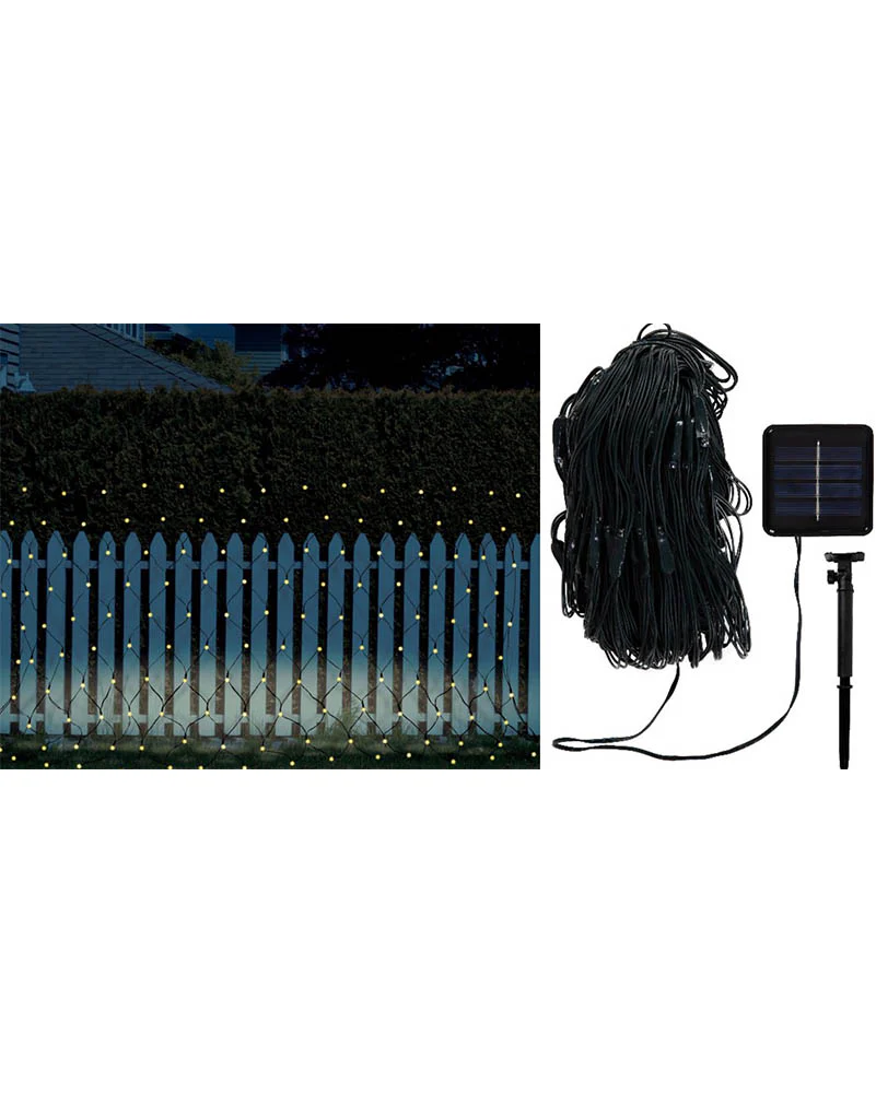 Warm White 250 Piece Solar LED Net Lights 1.3m - Image 6
